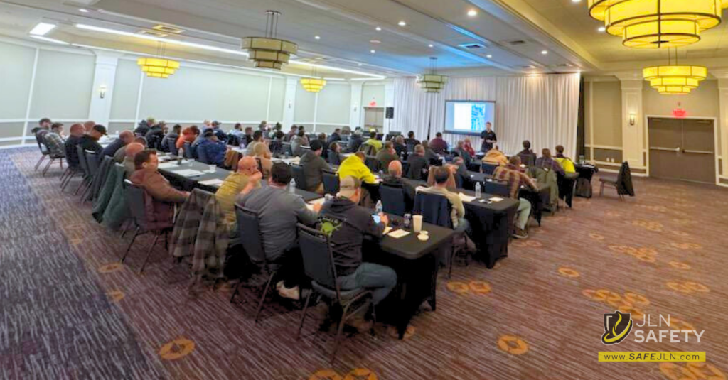 Andrew conducting fall protection training for 60 O&G employees